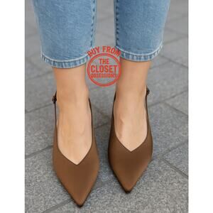 ZARA Brown Pointed Toe Heels NWT